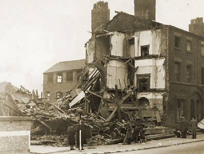 Clarence street bombed WW2