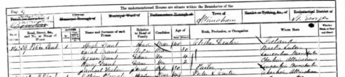 Hugh Grant & family 1861 census Altrincham
